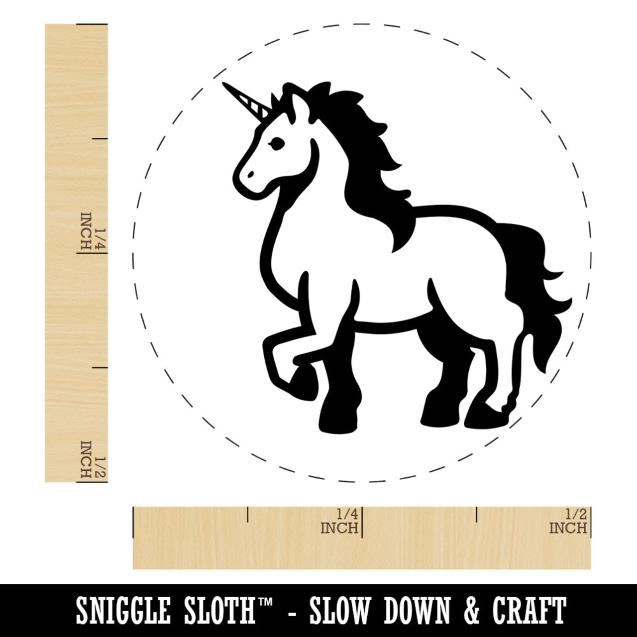 Elegant Majestic Mythical Unicorn Rubber Stamp for Stamping Crafting Planners